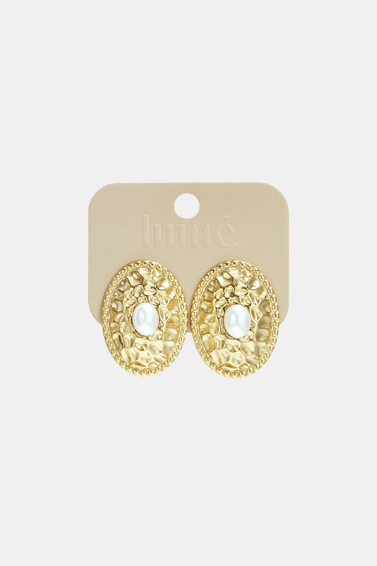 Ohrstecker aus Edelstahl, Hammermuster, Casual Daily Simple Serie, Damenschmuck
