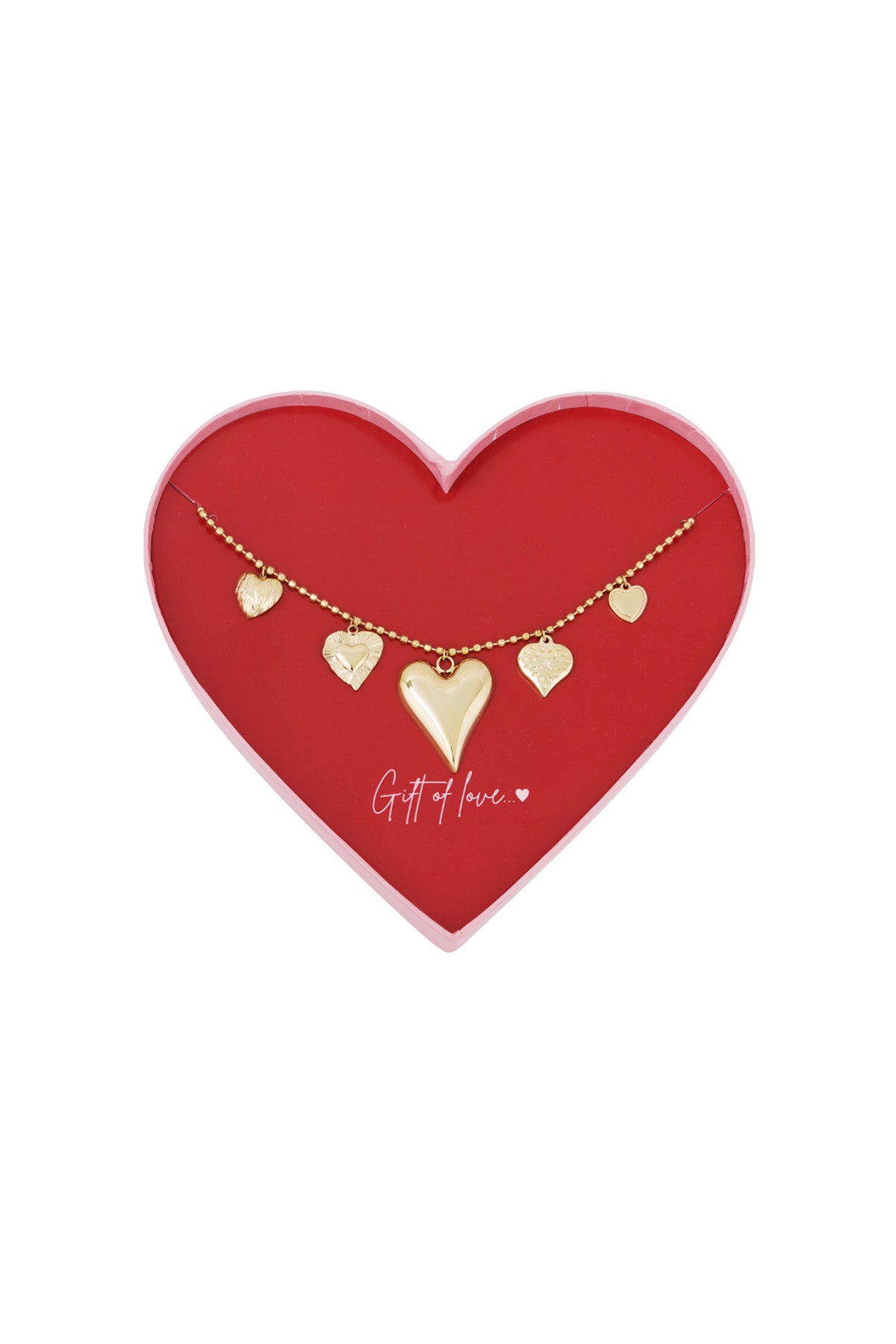Geschenk der Liebe Edelstahl-Halskette „Loved“ – Goldfarben