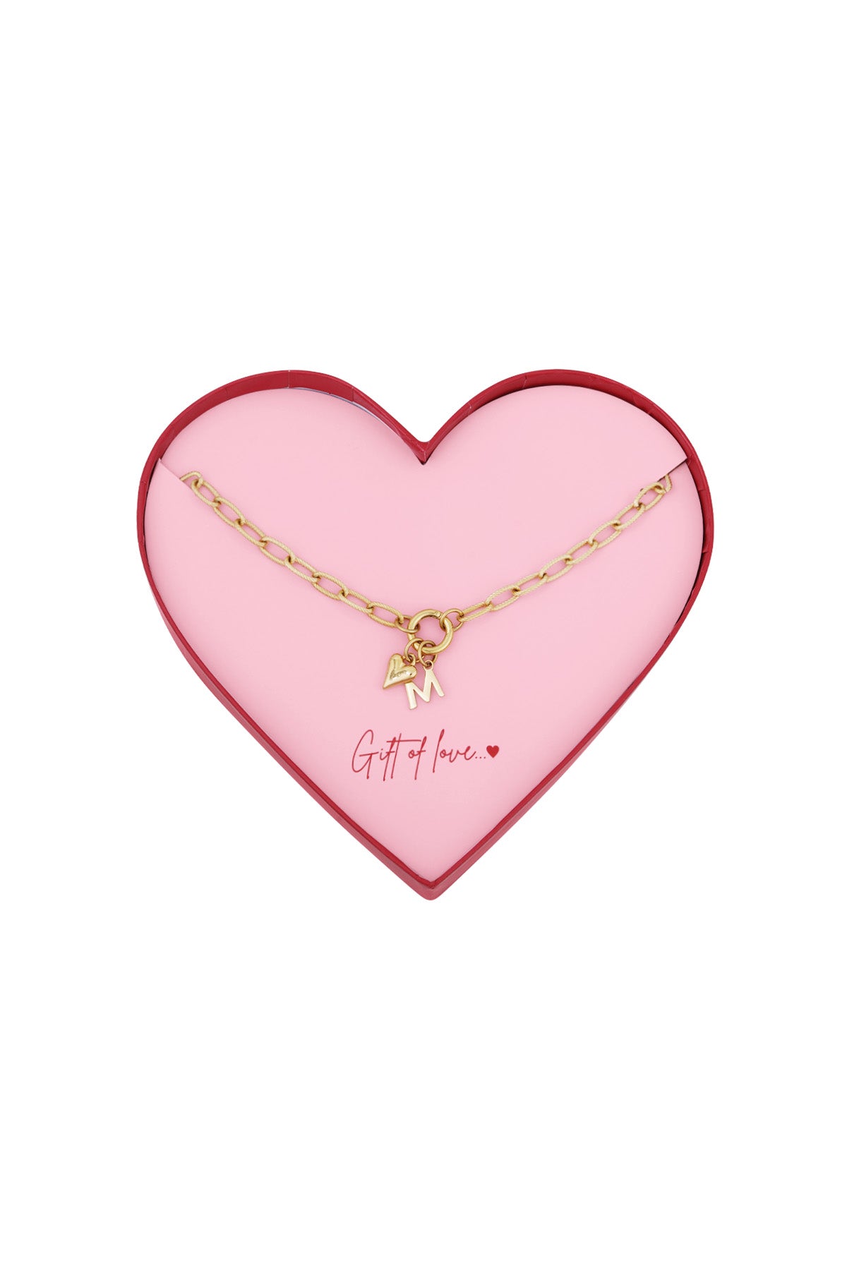 Geschenk der Liebe Edelstahl Halskette M - Goldfarben