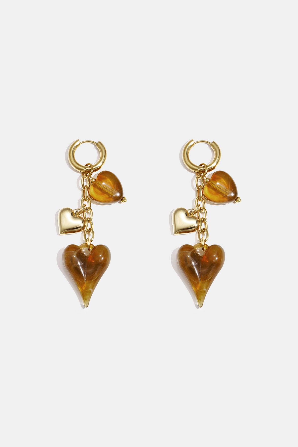 Ohrhänger aus Edelstahl, Herzform, lässig, alltagstauglich, romantisch – Damenschmuck