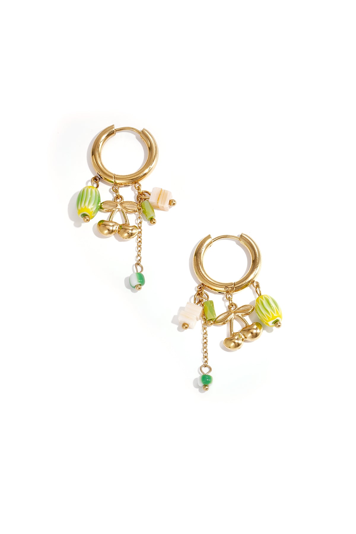 Ohrhänger aus Edelstahl, Kirsche, süße romantische Serie, Damenschmuck