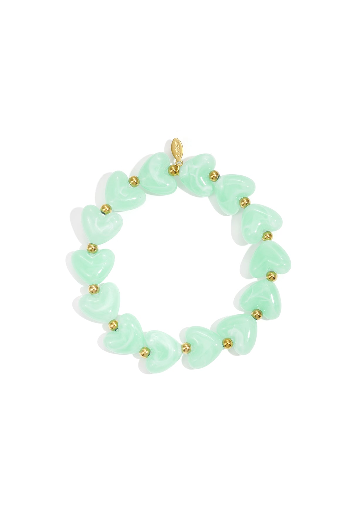 Elastisches Herzperlenarmband