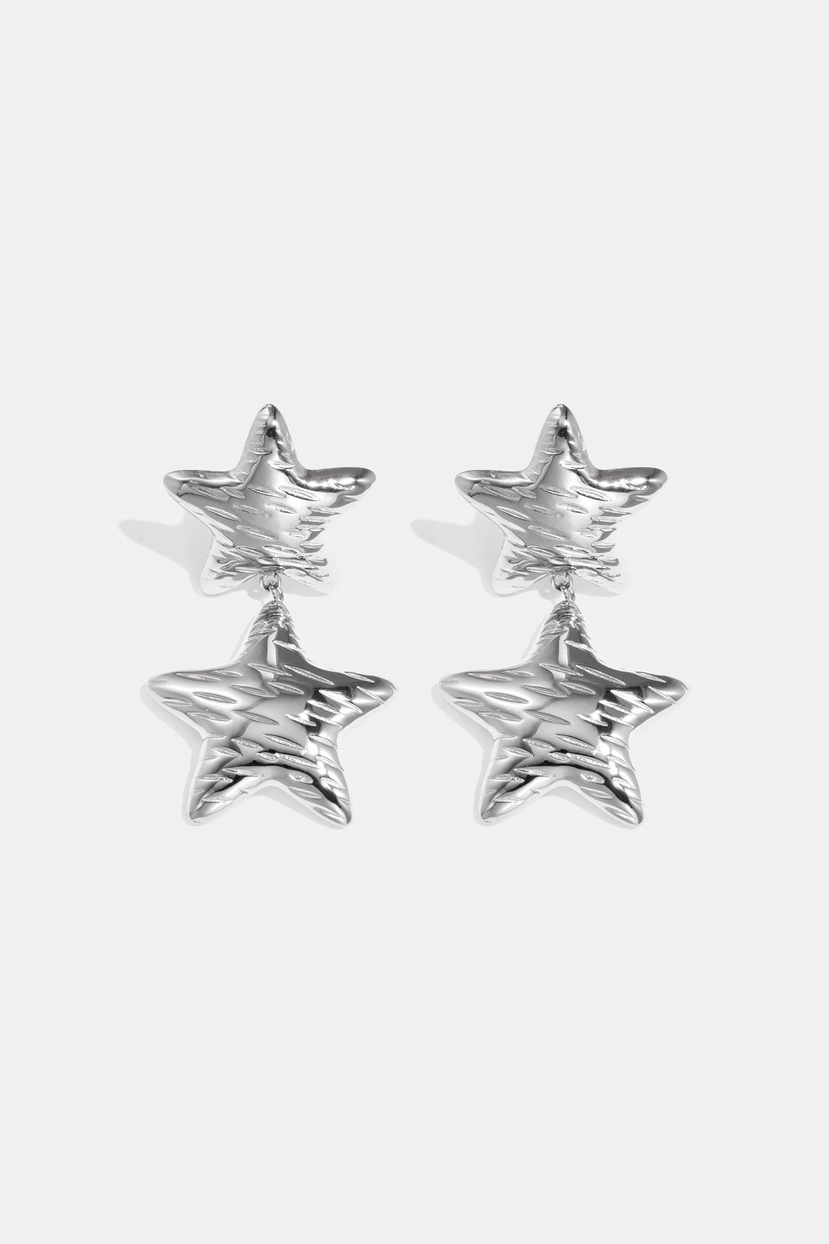 Ohrhänger aus Edelstahl, Stern, Casual Daily Simple Serie, Damenschmuck