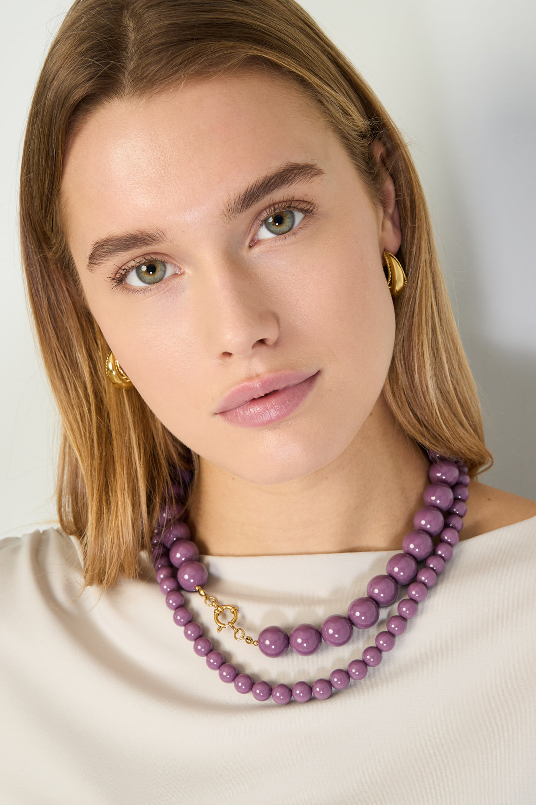 Halskette mit mittelgroßen Perlen-10mm