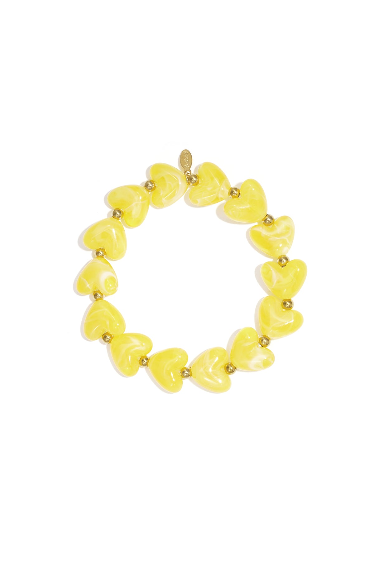 Elastisches Herzperlenarmband