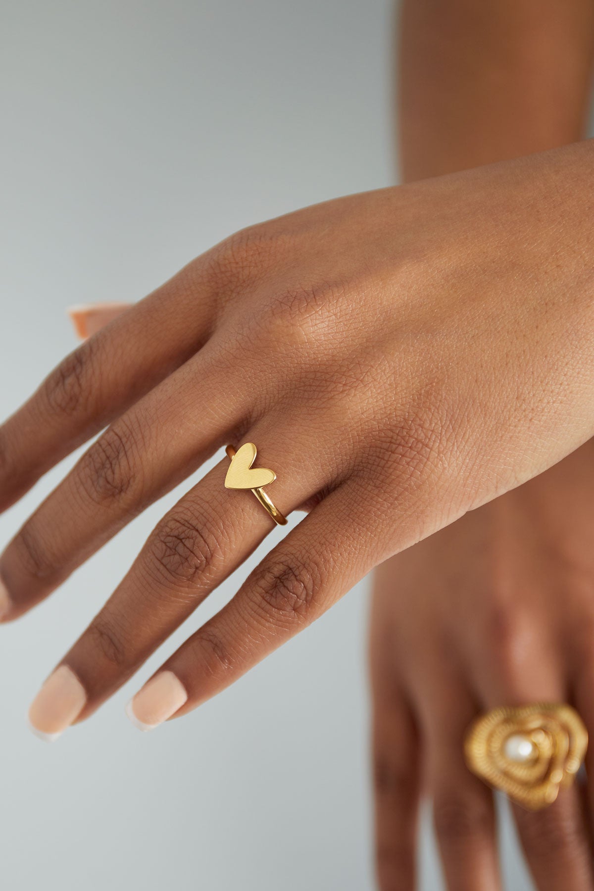 Klassischer Liebesring – Goldfarbe  - Goldfarbefarbe