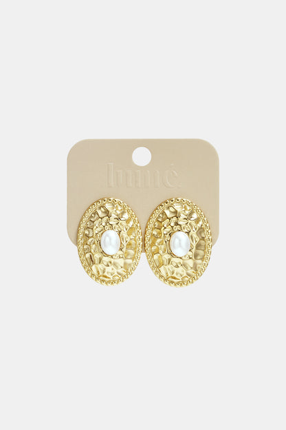 Ohrstecker aus Edelstahl, Hammermuster, Casual Daily Simple Serie, Damenschmuck