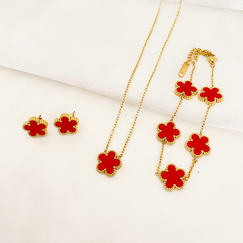 FILINZI - &quot;Flory&quot;-Set (3-teilig) Edelstahl, vergoldet