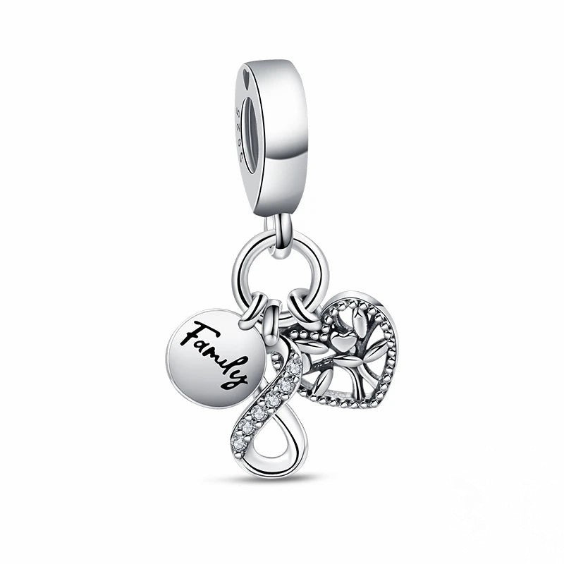 Family Friends Charms-925er Sterling Silber