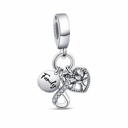 Family Friends Charms-925er Sterling Silber