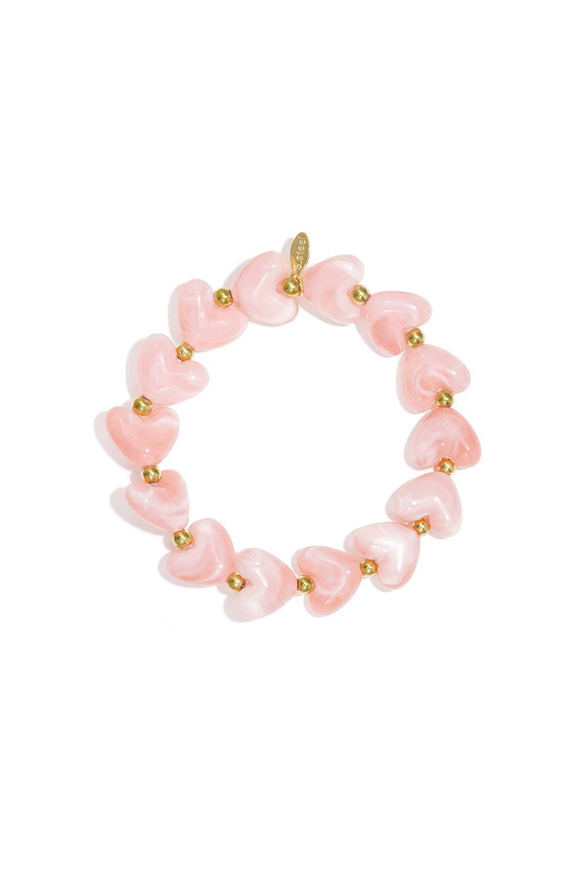 Elastisches Herzperlenarmband