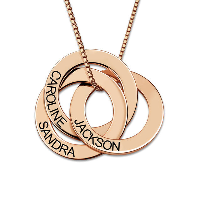 FILINZI - &quot;Lovely&quot; Russische Ringkette, Personalisierbar