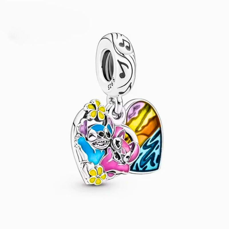 &quot;Angel &amp; Stitch&quot; Heart Charm