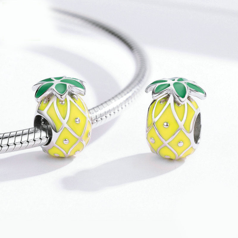 &quot;Ananas&quot; Charm 925 Silber