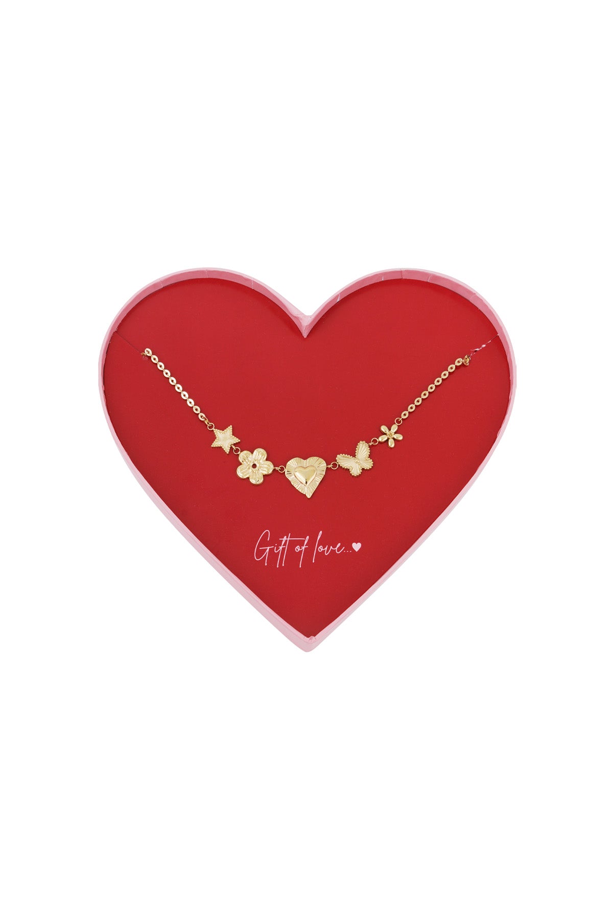 Geschenk der Liebe Edelstahl Schmetterling Liebe - Goldfarben
