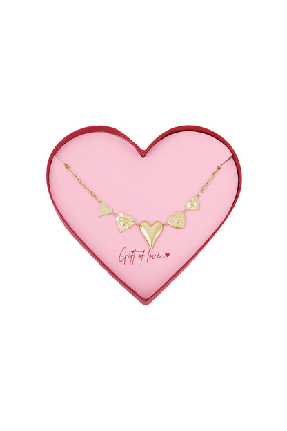 Geschenk der Liebe Edelstahl-Liebeskette - Goldfarben