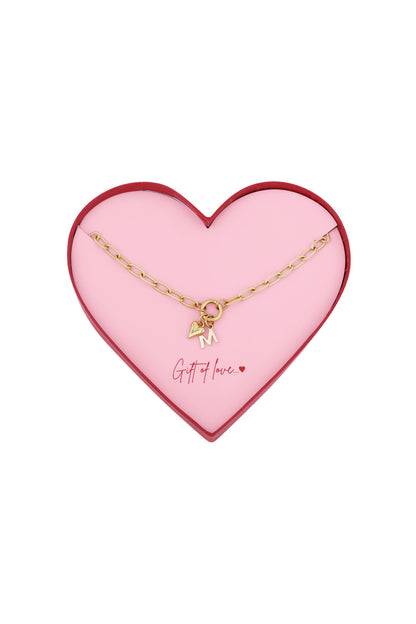 Geschenk der Liebe Edelstahl Halskette M - Goldfarben