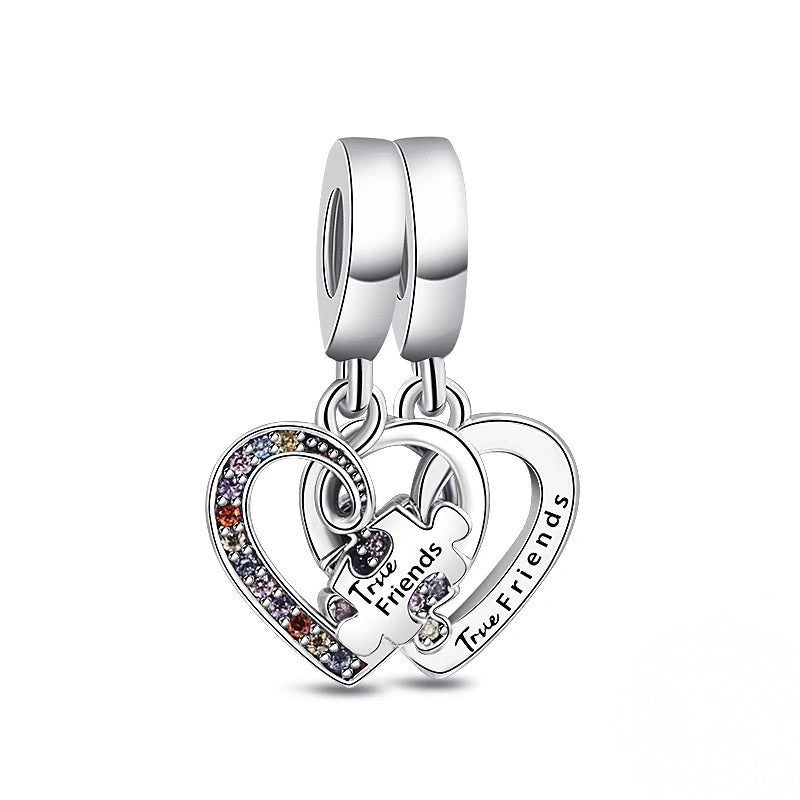 Family Friends Charms-925er Sterling Silber