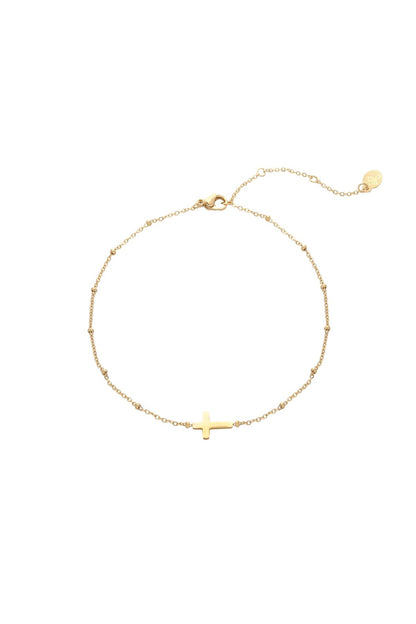 Armband Classic Cross Goldfarbe Edelstahl