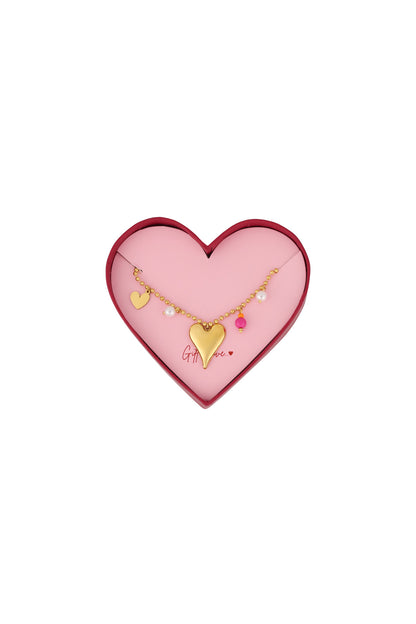 Geschenk der Liebe Liebesarmband aus Edelstahl – Goldfarben