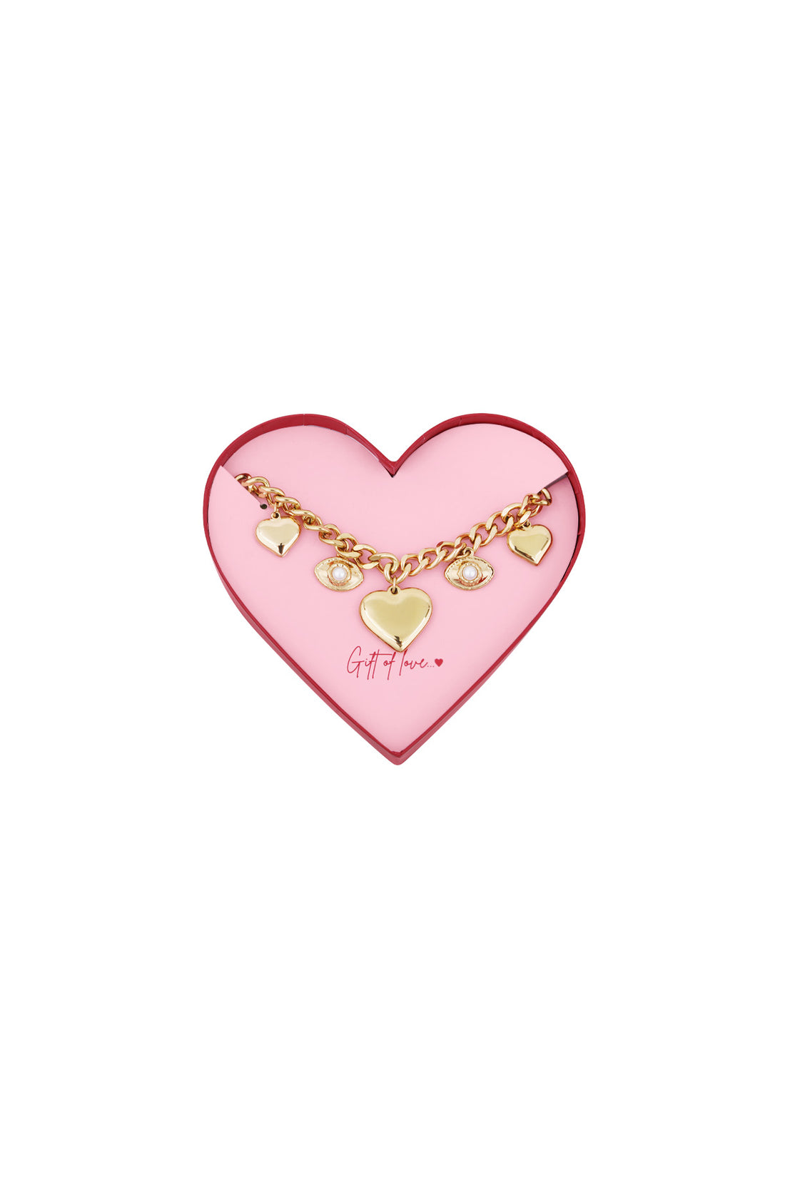 Geschenk der Liebe Edelstahlarmband „Augen auf dich“ – Goldfarben