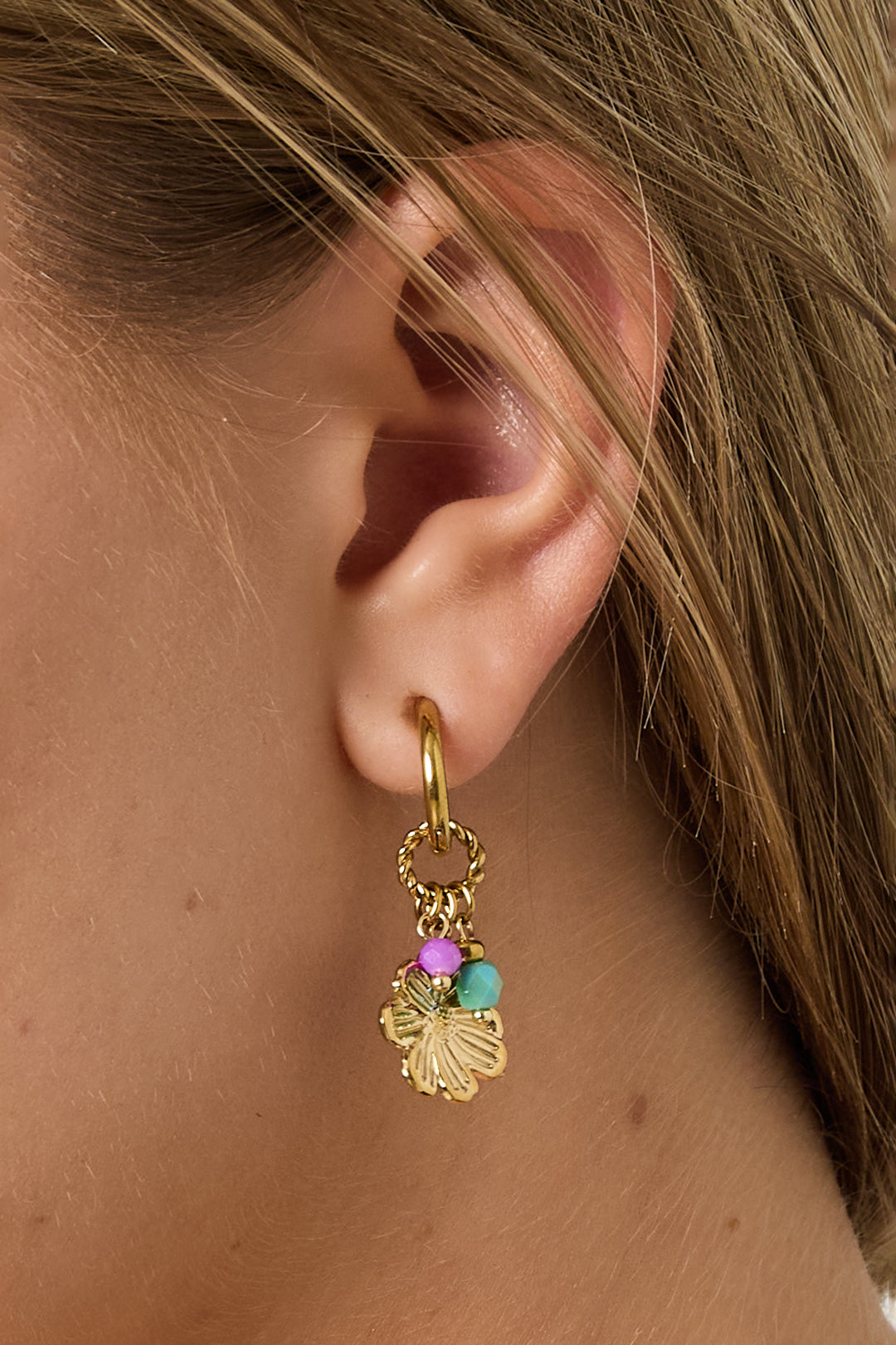 Blumen-Happy-Charm-Ohrringe