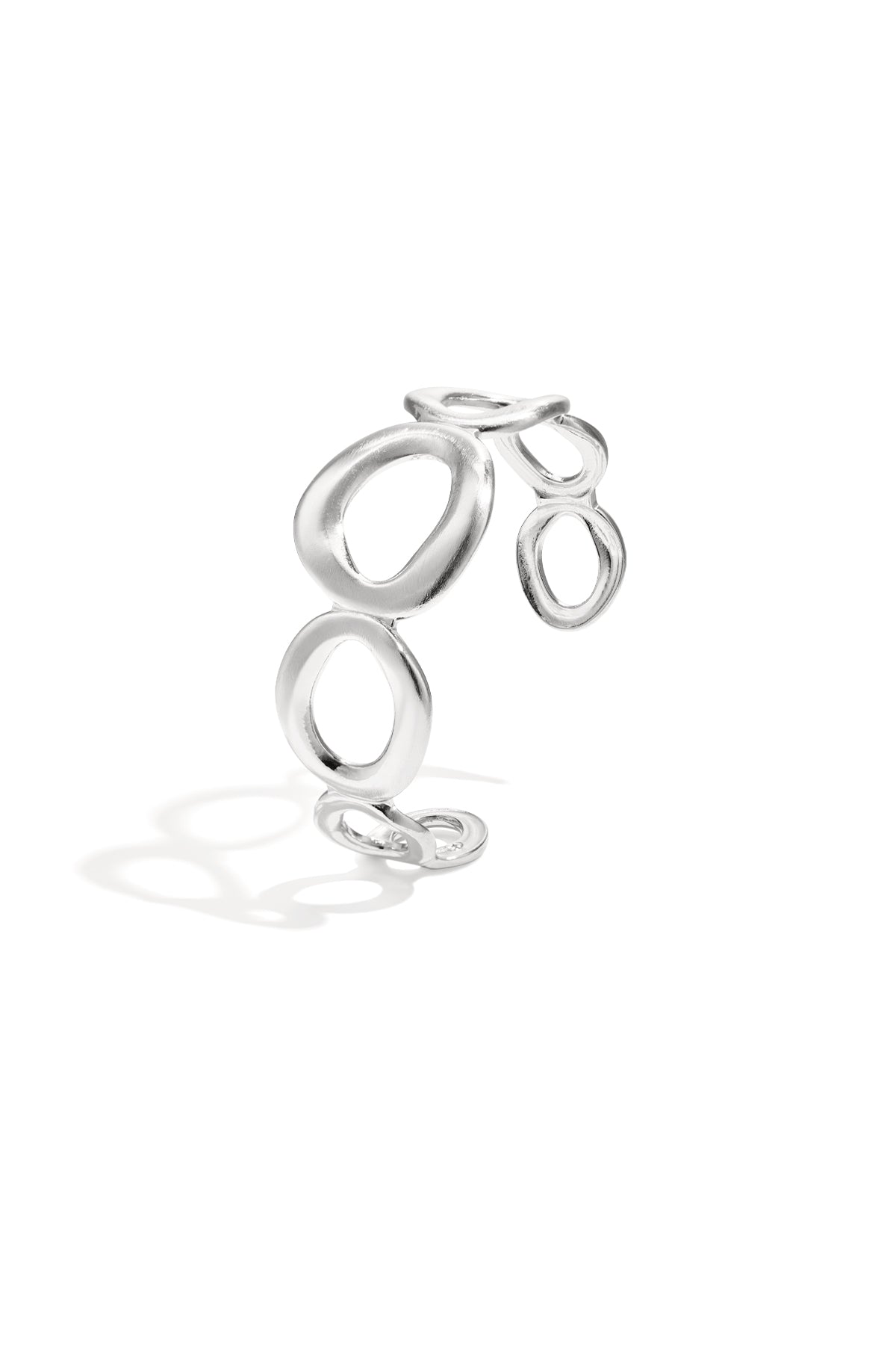 Edelstahl-Armreifen, rund, lässig, schlicht, Serie für Damenschmuck