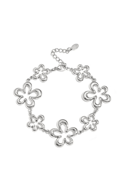 Armband mit verspielten Blumen in verschiedenen Größen