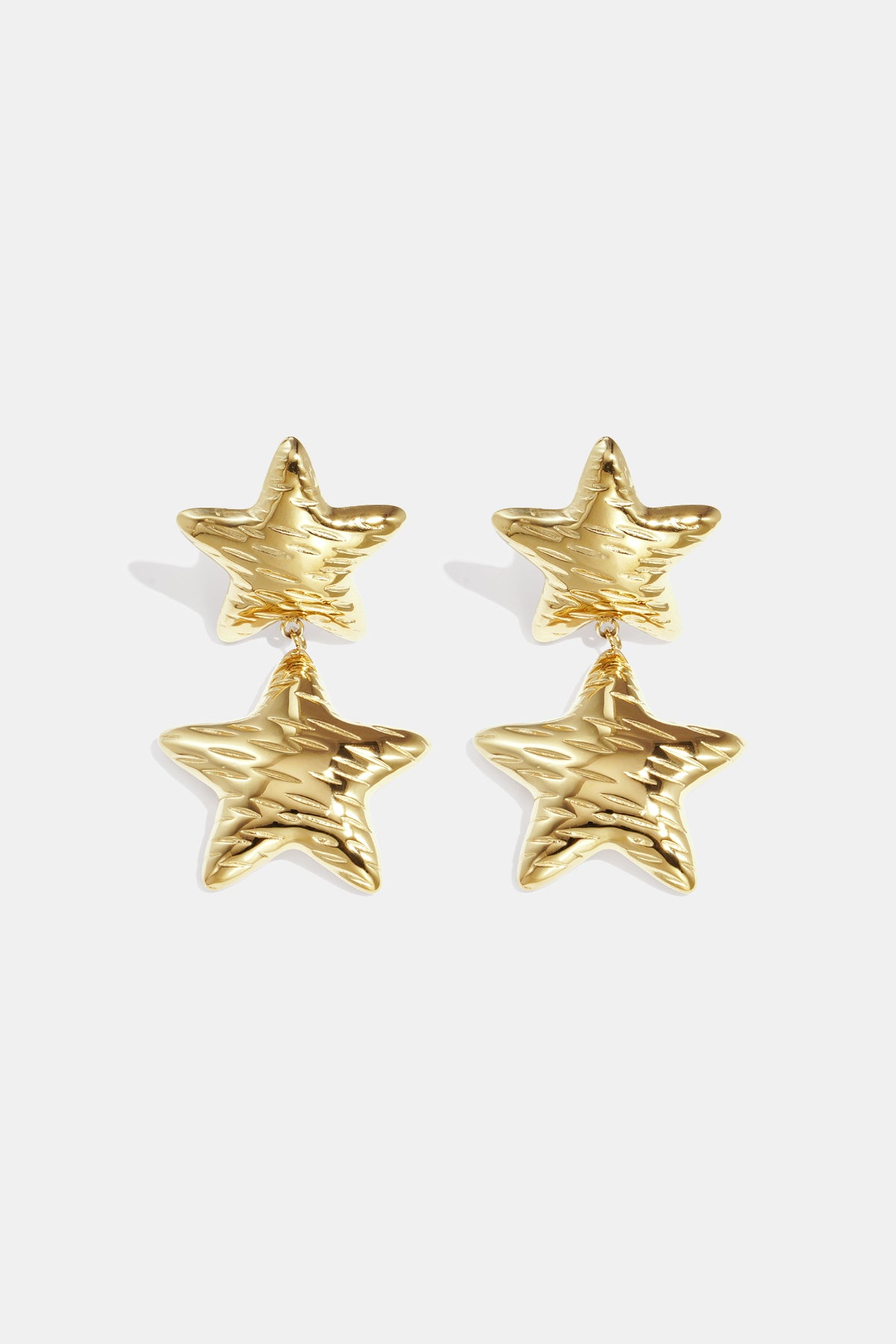 Ohrhänger aus Edelstahl, Stern, Casual Daily Simple Serie, Damenschmuck