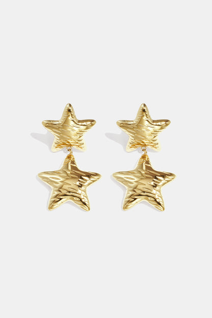 Ohrhänger aus Edelstahl, Stern, Casual Daily Simple Serie, Damenschmuck