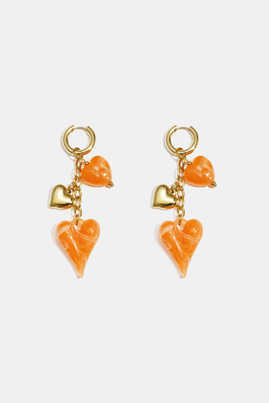 Ohrhänger aus Edelstahl, Herzform, lässig, alltagstauglich, romantisch – Damenschmuck
