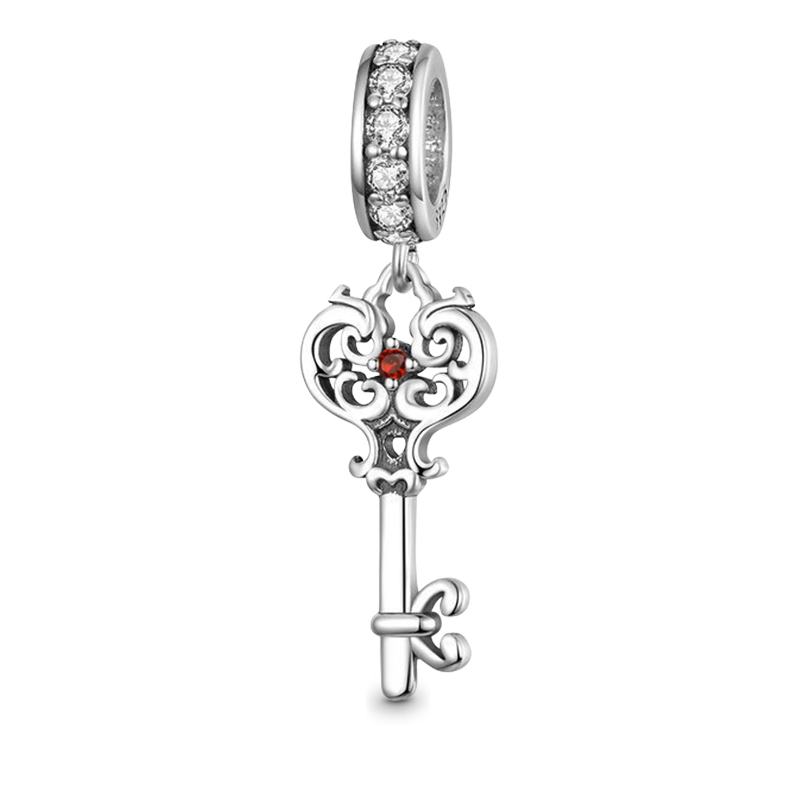 "Key" Charm 925 Sterling Silber