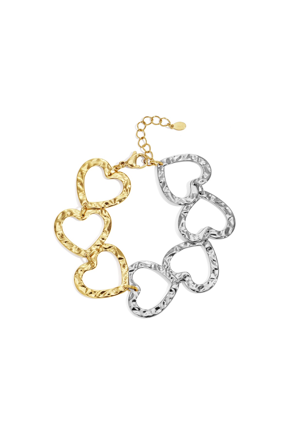 Edelstahl-Kettenarmbänder Herz Casual Daily Simple Series Damenschmuck