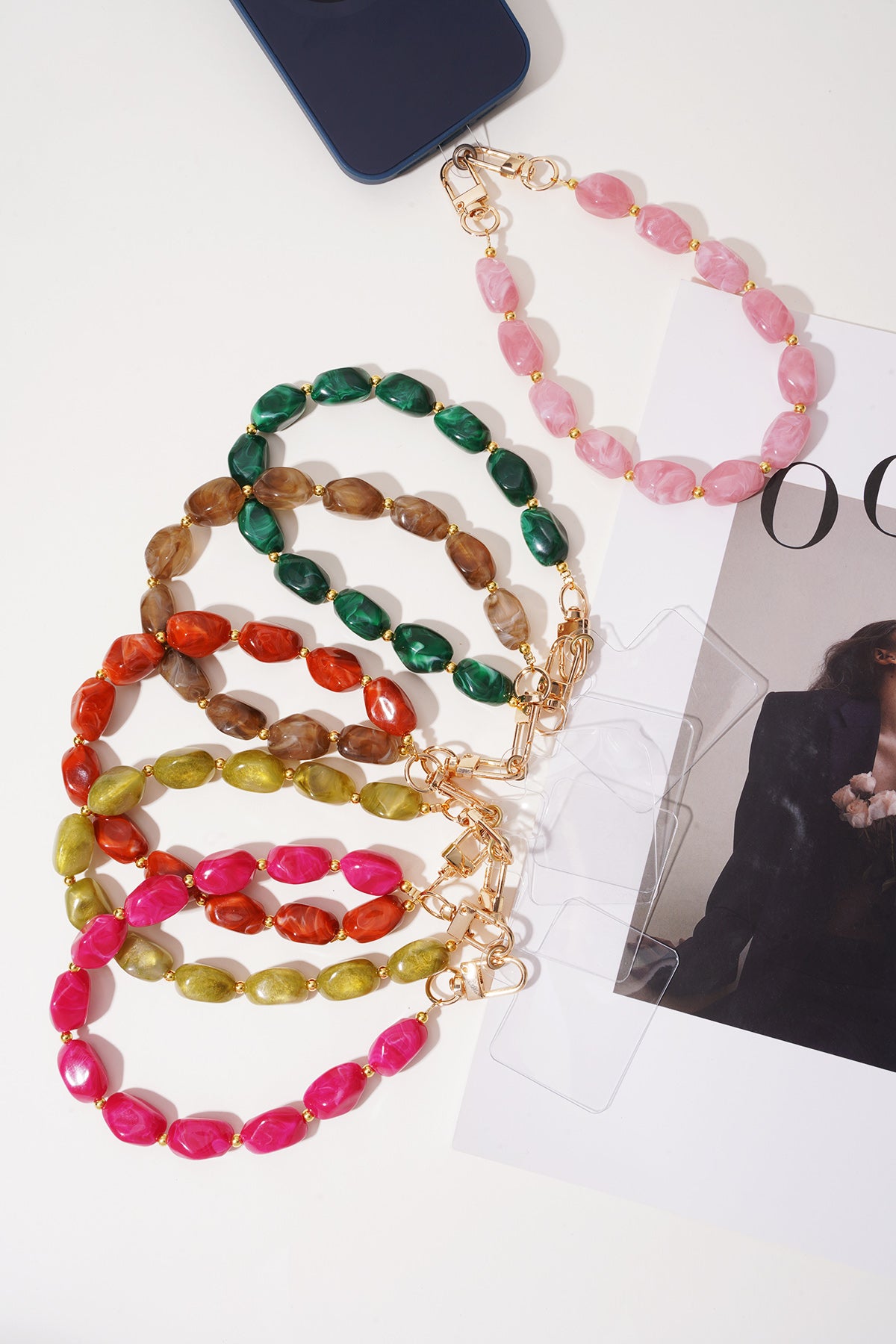 Telefonkabel Perlen Casual Acryl Alltag