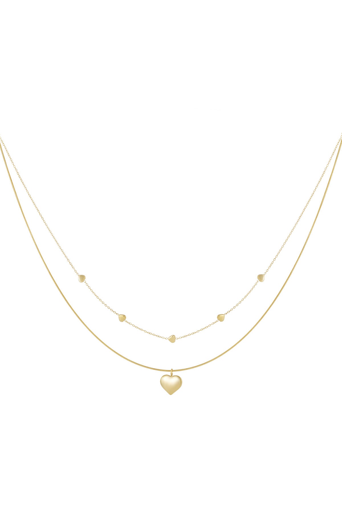 Mehrlagige Halsketten Herz Casual Daily Simple Series Damenschmuck