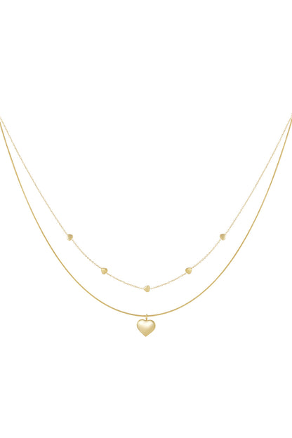 Mehrlagige Halsketten Herz Casual Daily Simple Series Damenschmuck