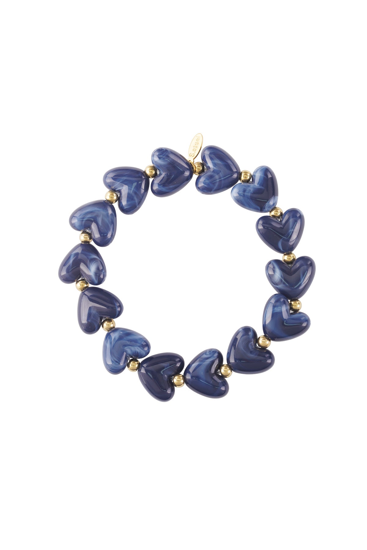 Elastisches Herzperlenarmband