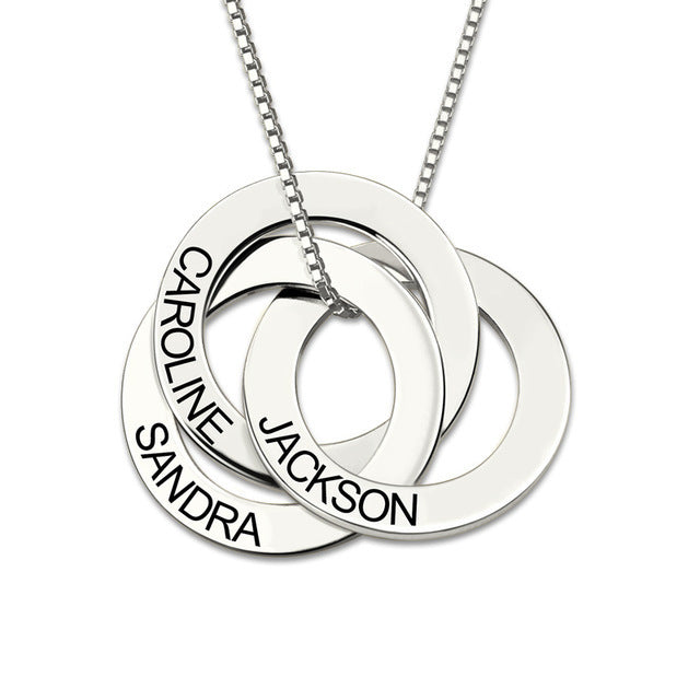 FILINZI - &quot;Lovely&quot; Russische Ringkette, Personalisierbar