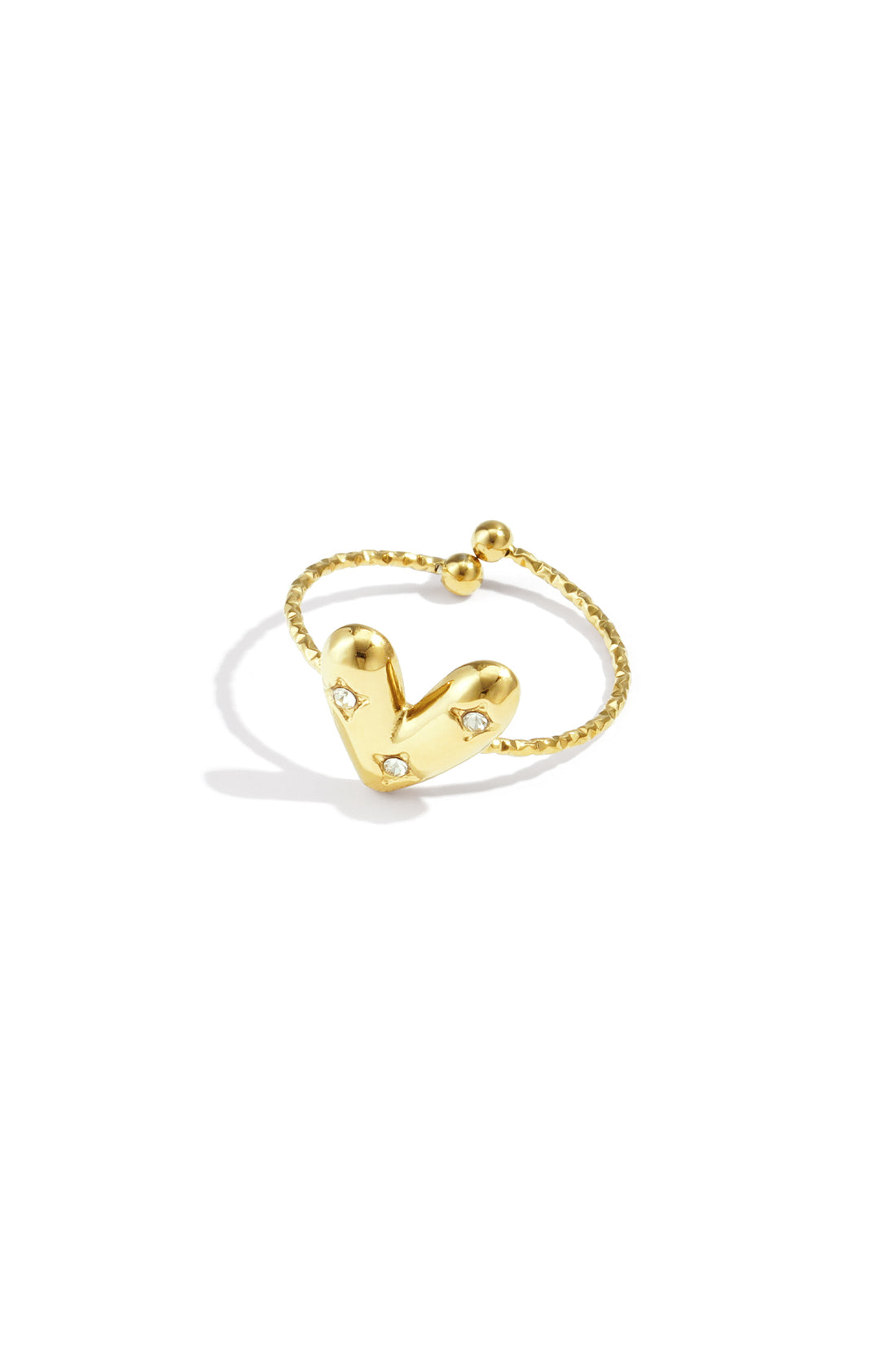 Edelstahl Statement Ringe Herz Casual Daily Simple Serie Damenschmuck