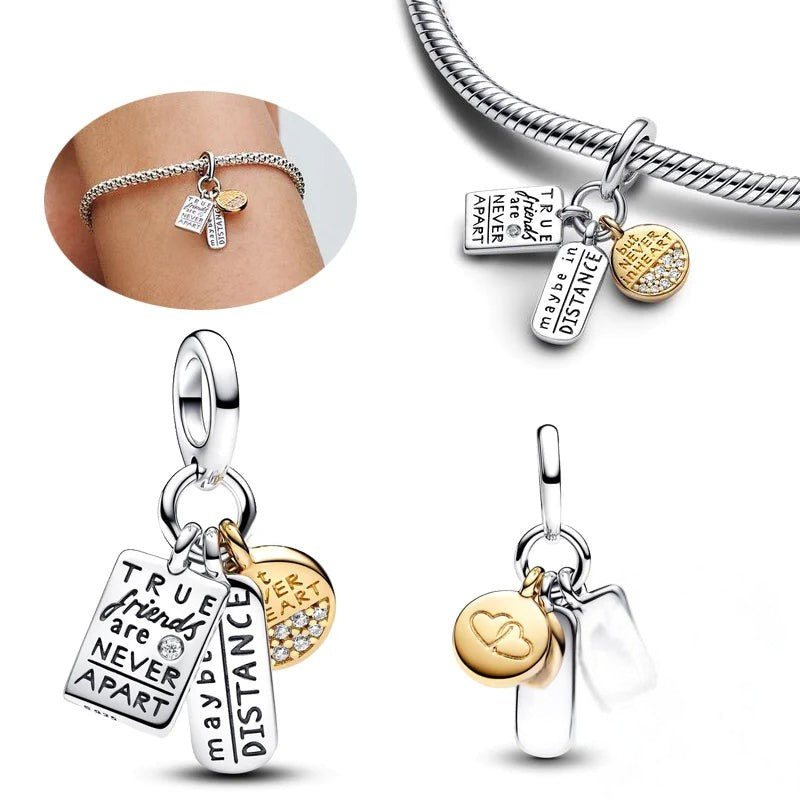 Family Friends Charms-925er Sterling Silber