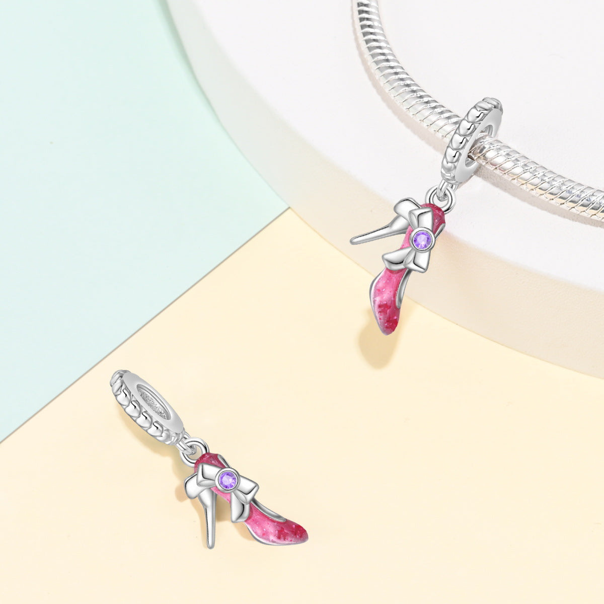 FILINZI - &quot;Pink High Heel&quot; Charm