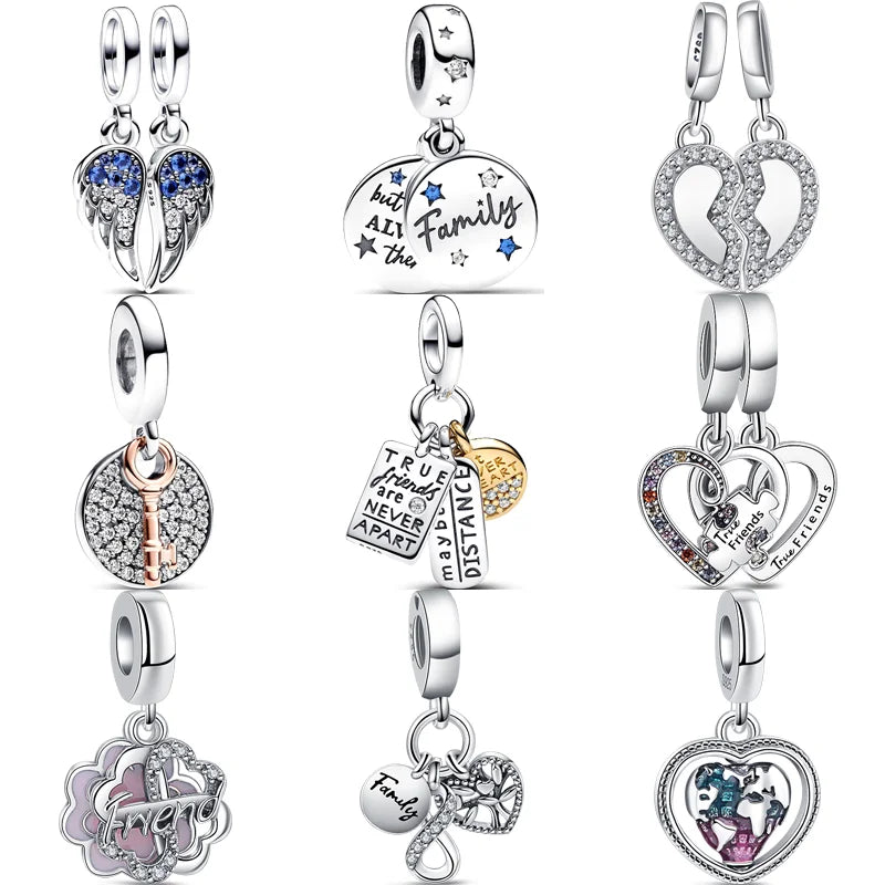 Family Friends Charms-925er Sterling Silber