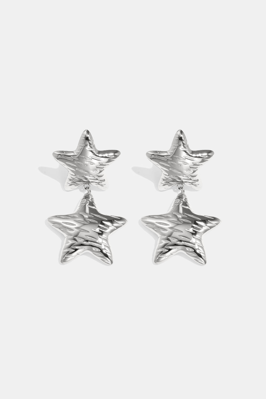 Ohrhänger aus Edelstahl, Stern, Casual Daily Simple Serie, Damenschmuck