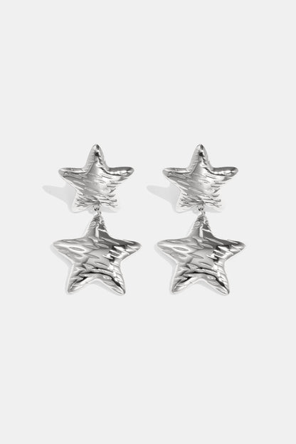 Ohrhänger aus Edelstahl, Stern, Casual Daily Simple Serie, Damenschmuck