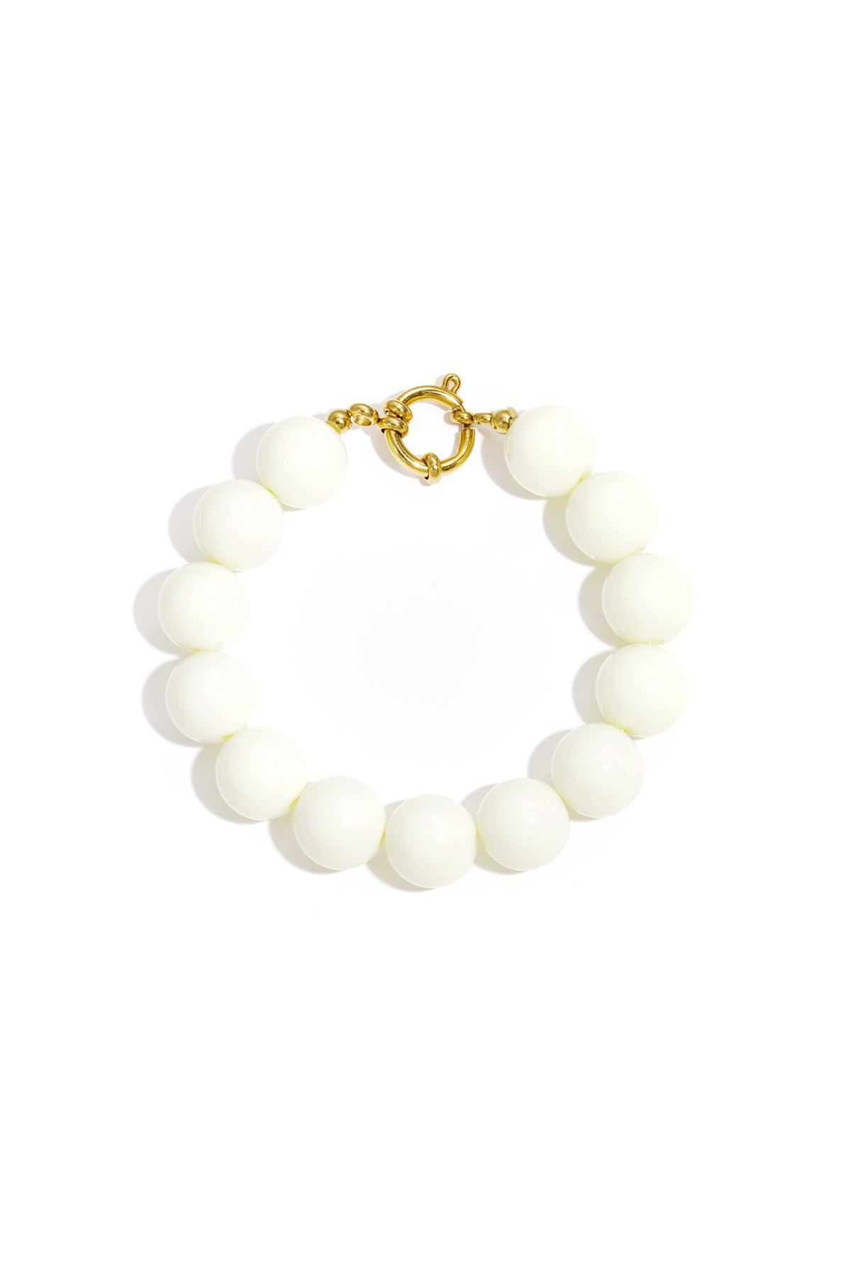 Armband mit großen Perlen und Vorderverschluss