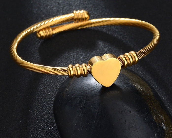 FILINZI - &quot;Love Heart&quot; Armreif, personalisierbar