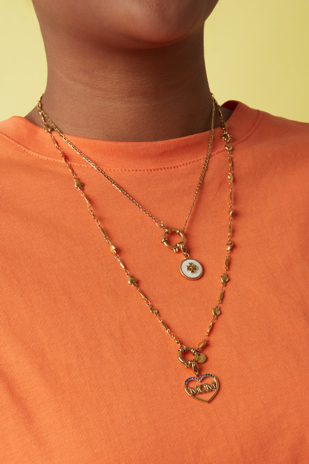 Kette mit Gliedern und Herzen abnehmbar und verstellbar