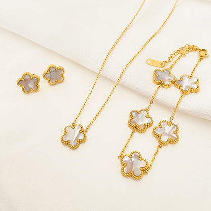 FILINZI - &quot;Flory&quot;-Set (3-teilig) Edelstahl, vergoldet
