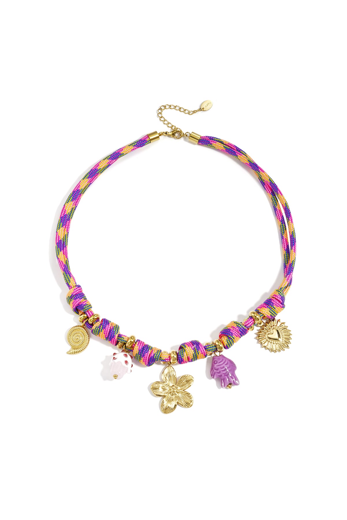 Seilanhänger-Halsketten, Blumenmotiv, Urlaubs-/Strandschmuck für Damen