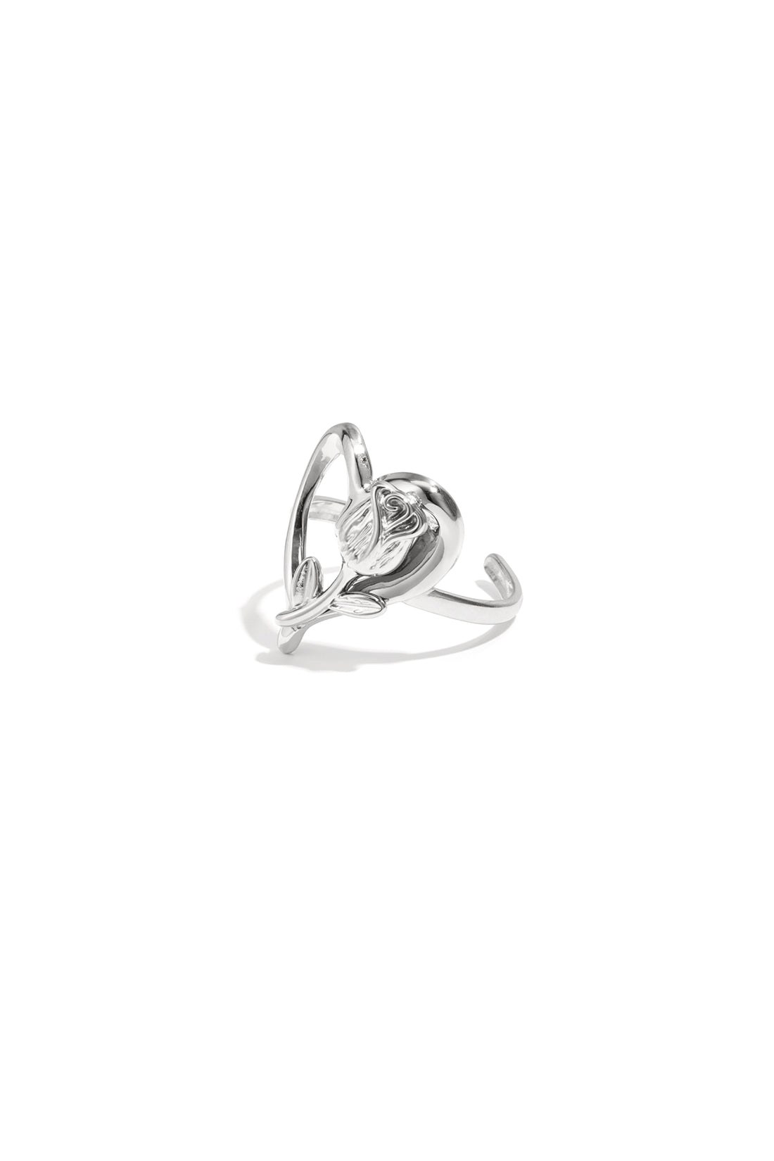 Statement-Ringe aus Edelstahl, Herz, süße, romantische Serie für den Alltag, Damenschmuck